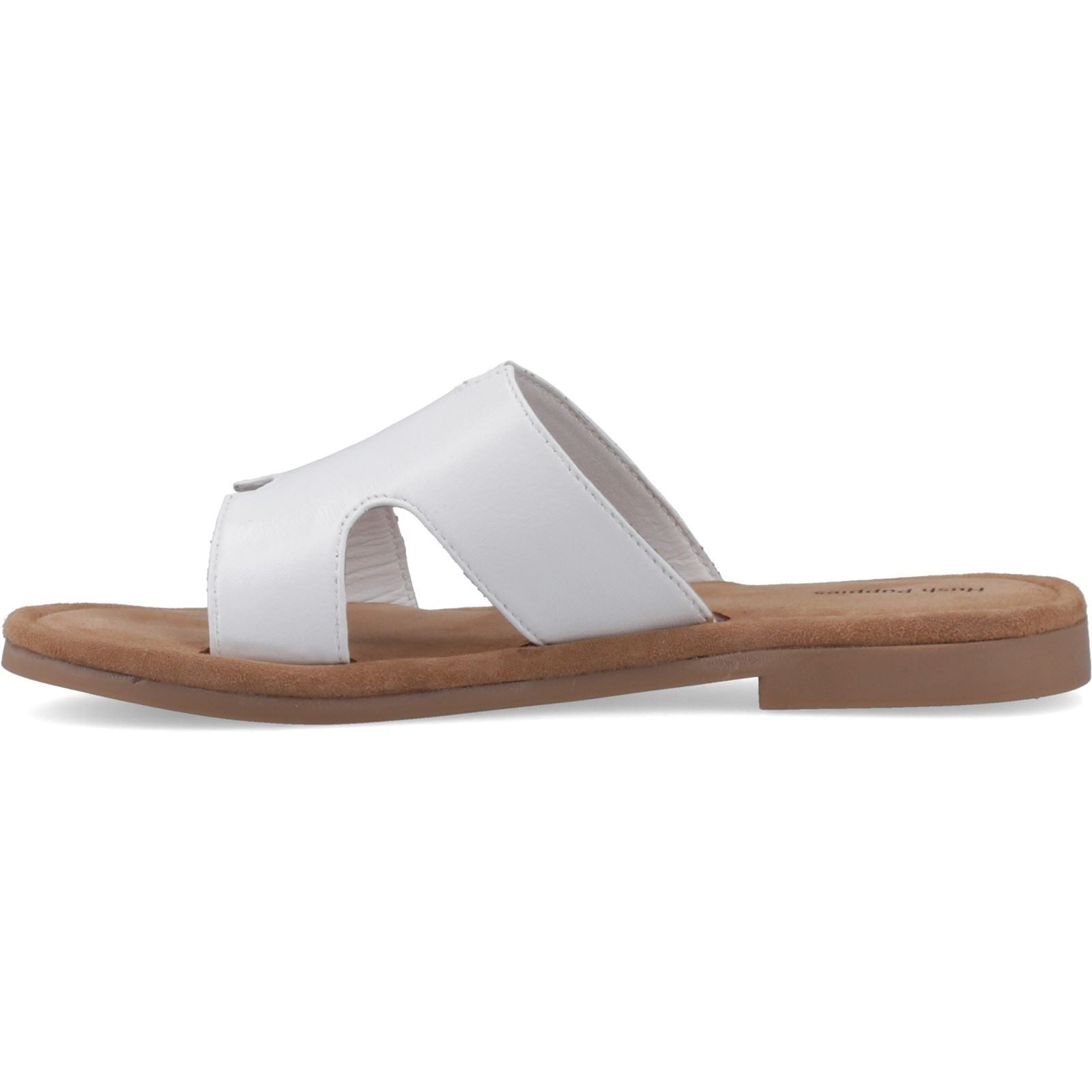 Hush Puppies Azalea Mule Sandales Blanches En Cuir Pour Femmes
