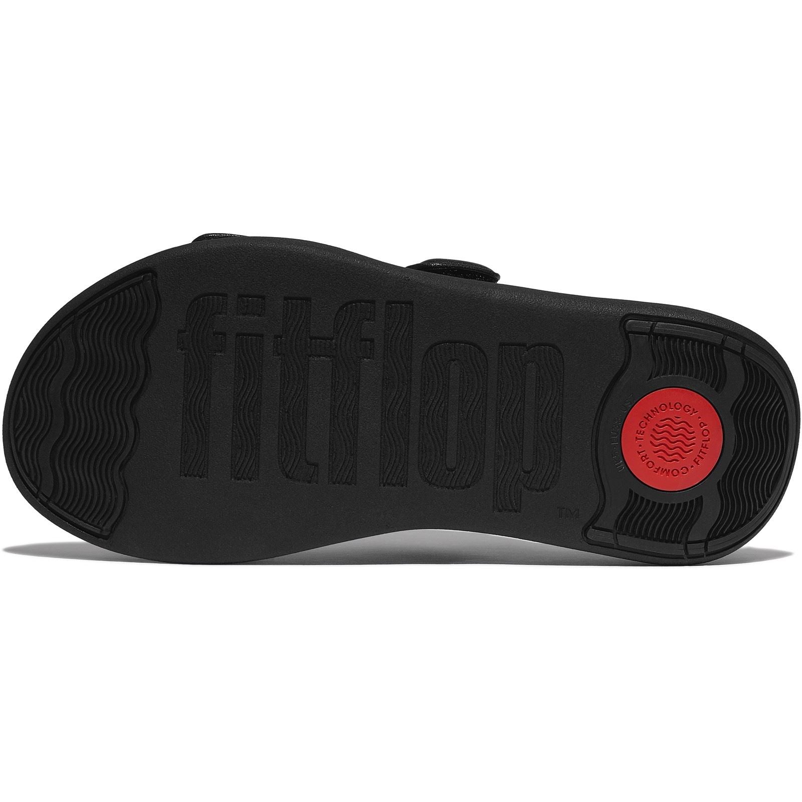 Fitflop F-Mode Go Sandales Toutes Noires En Polyuréthane Pour Femmes
