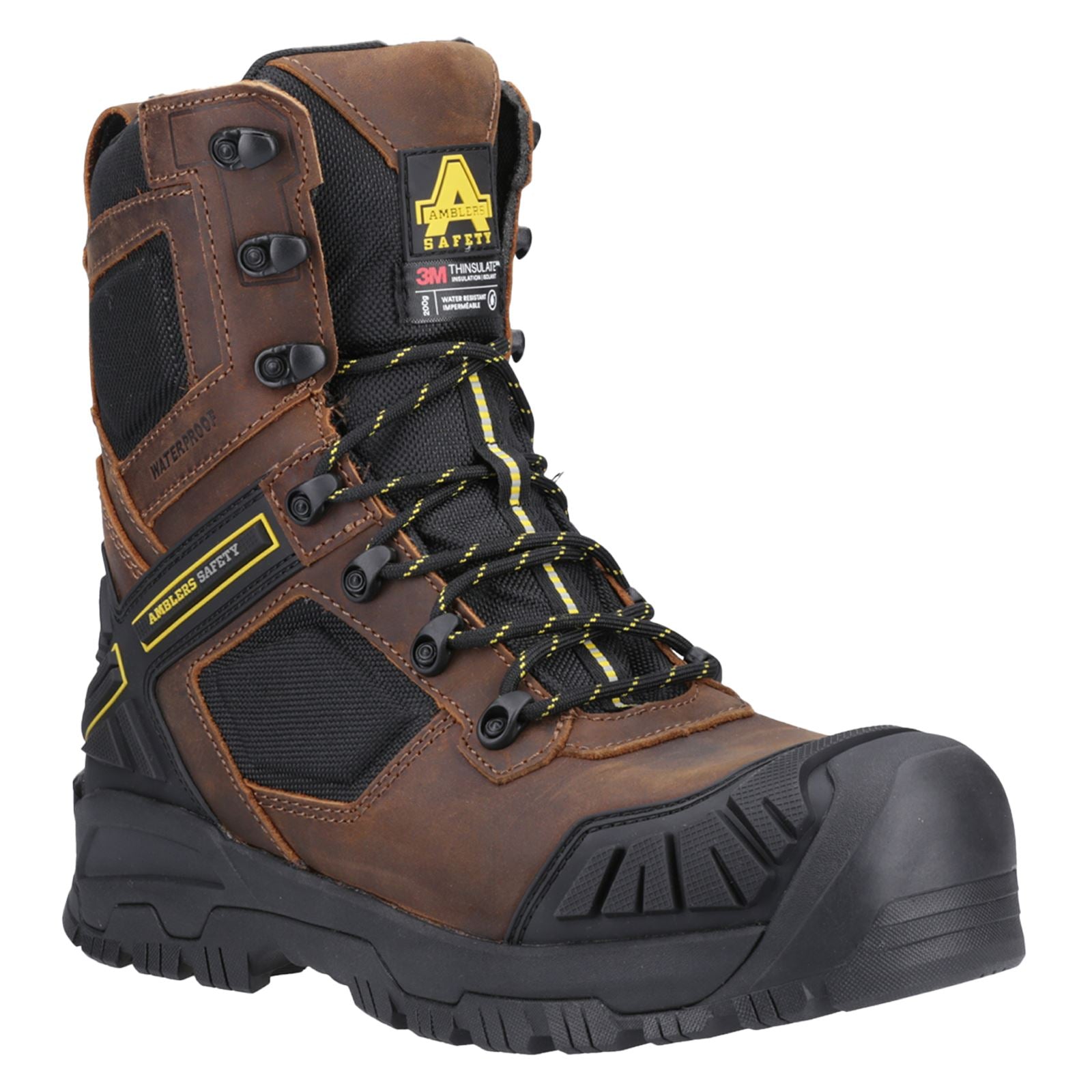 Amblers Safety Bottines De Sécurité En Cuir Brun Detonate