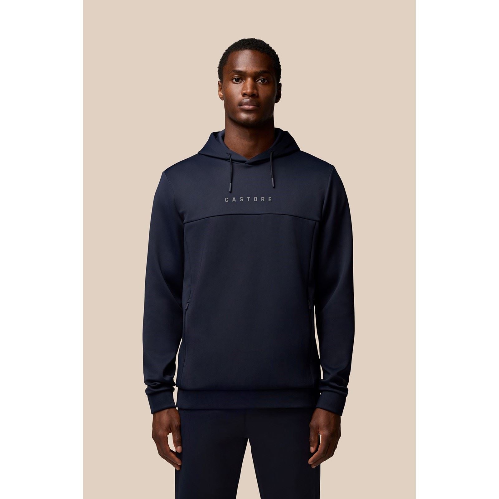 Castore Scuba Hoody Sweat À Capuche Bleu En Polyester Pour Homme