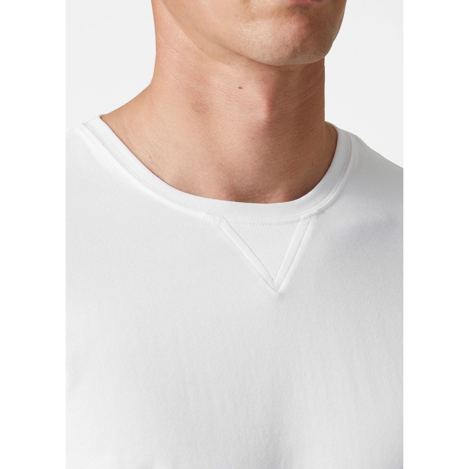 Helly Hansen Workwear Logo Longsleeve T-Shirt Blanc En Coton Pour Hommes