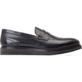 Base London Sid Mocassins Noirs En Cuir Pour Hommes