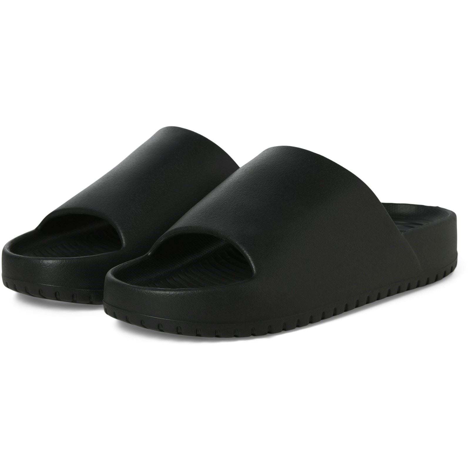 Jack & Jones Ripple Moulded Tongs Pour Hommes Eva Anthracite