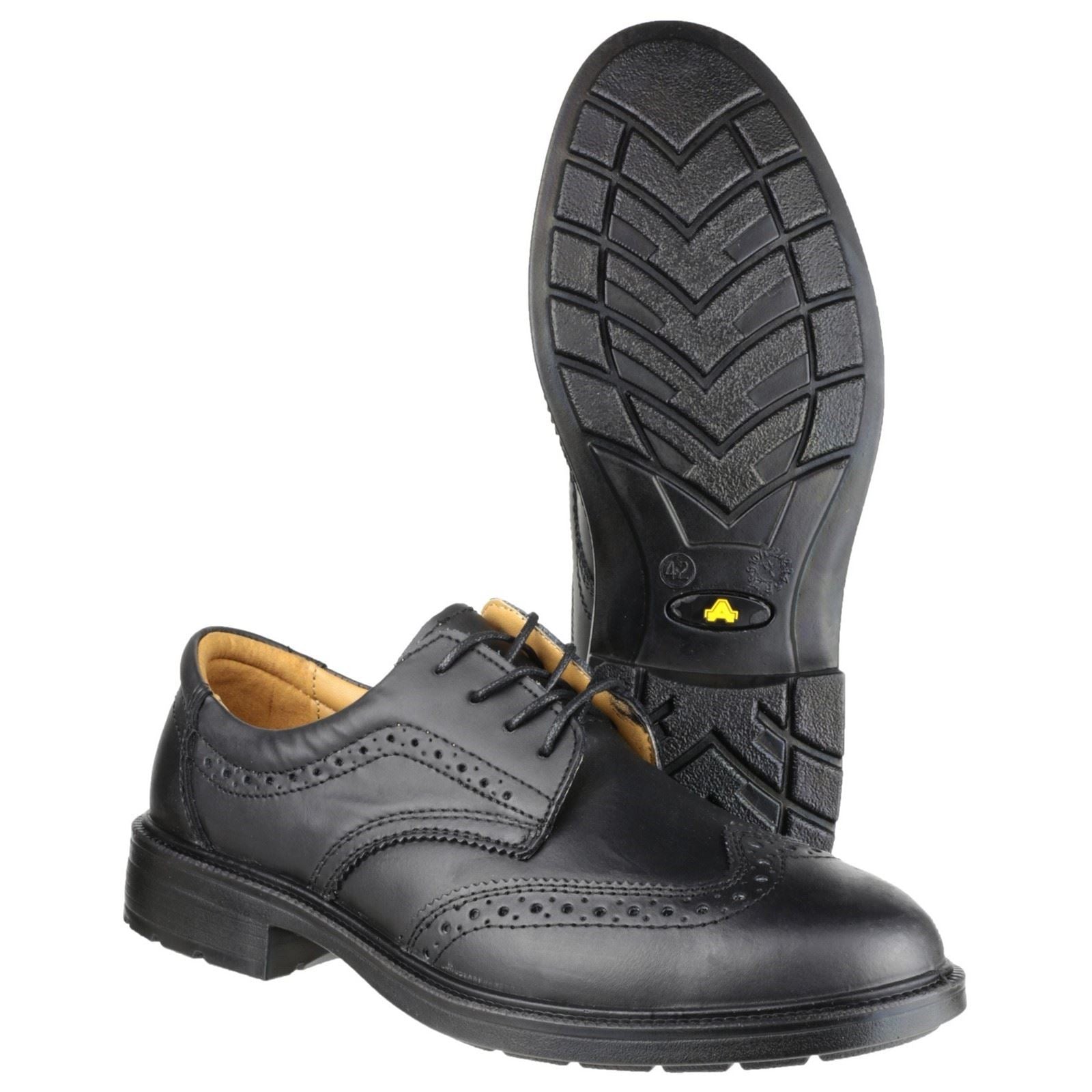 Amblers Safety  Chaussures De Sécurité En Cuir Noir Fs44