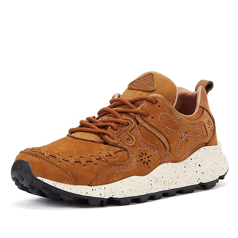 Flower Mountain Baskets Homme En Daim Marron Yamano