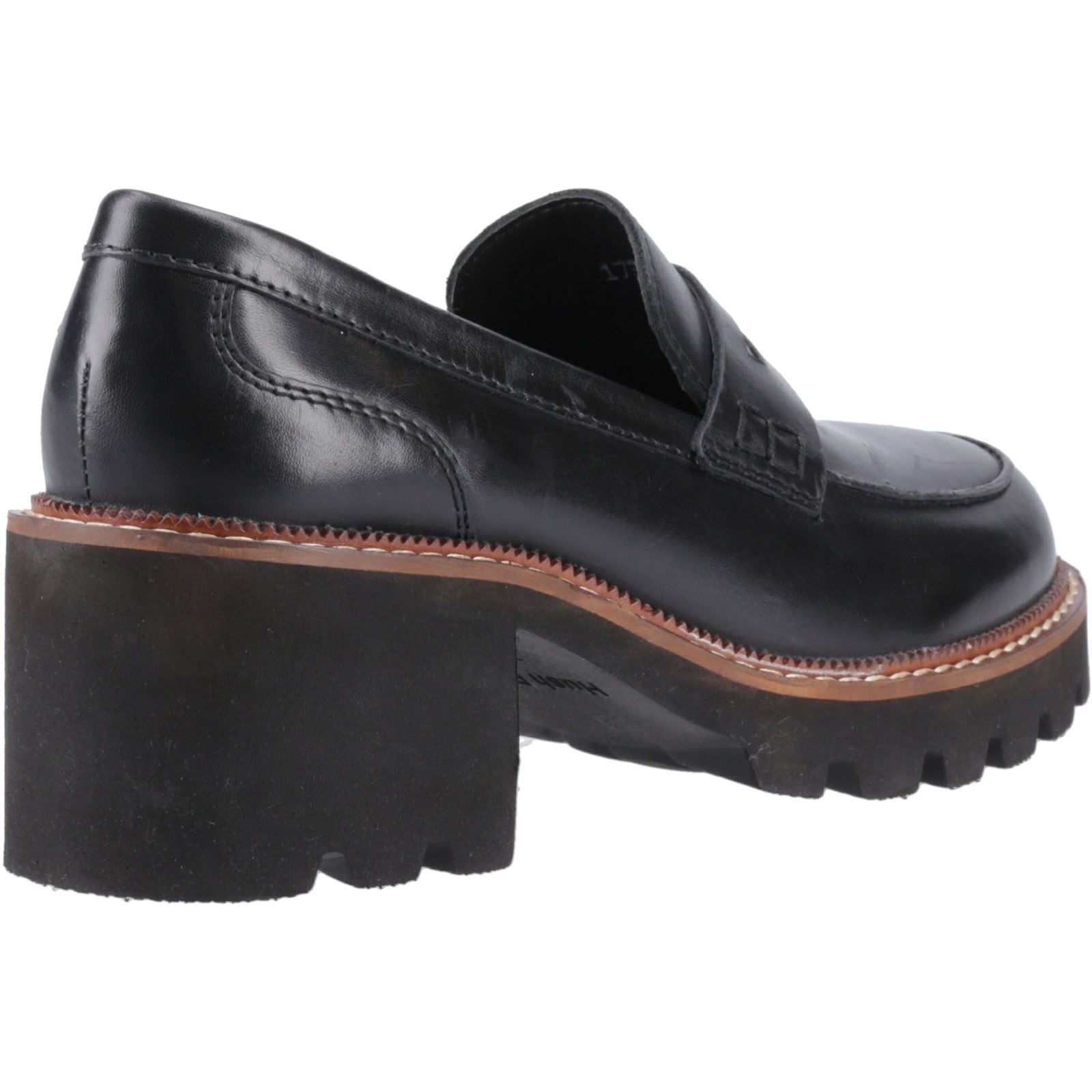 Hush Puppies Giavanna Mocassins Noirs Pour Femmes En Cuir