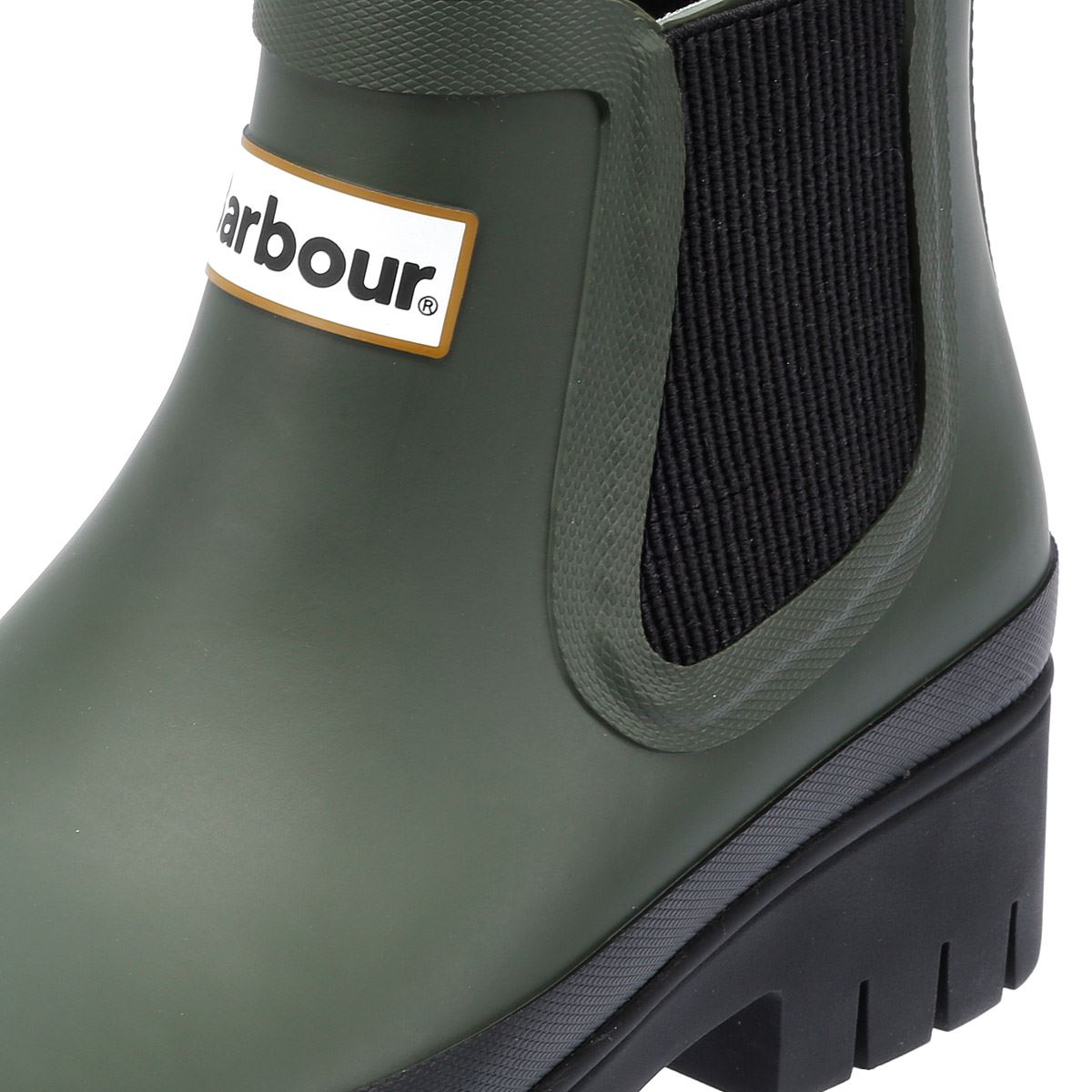 Barbour Halton Bottes En Caoutchouc Vertes Pour Femmes