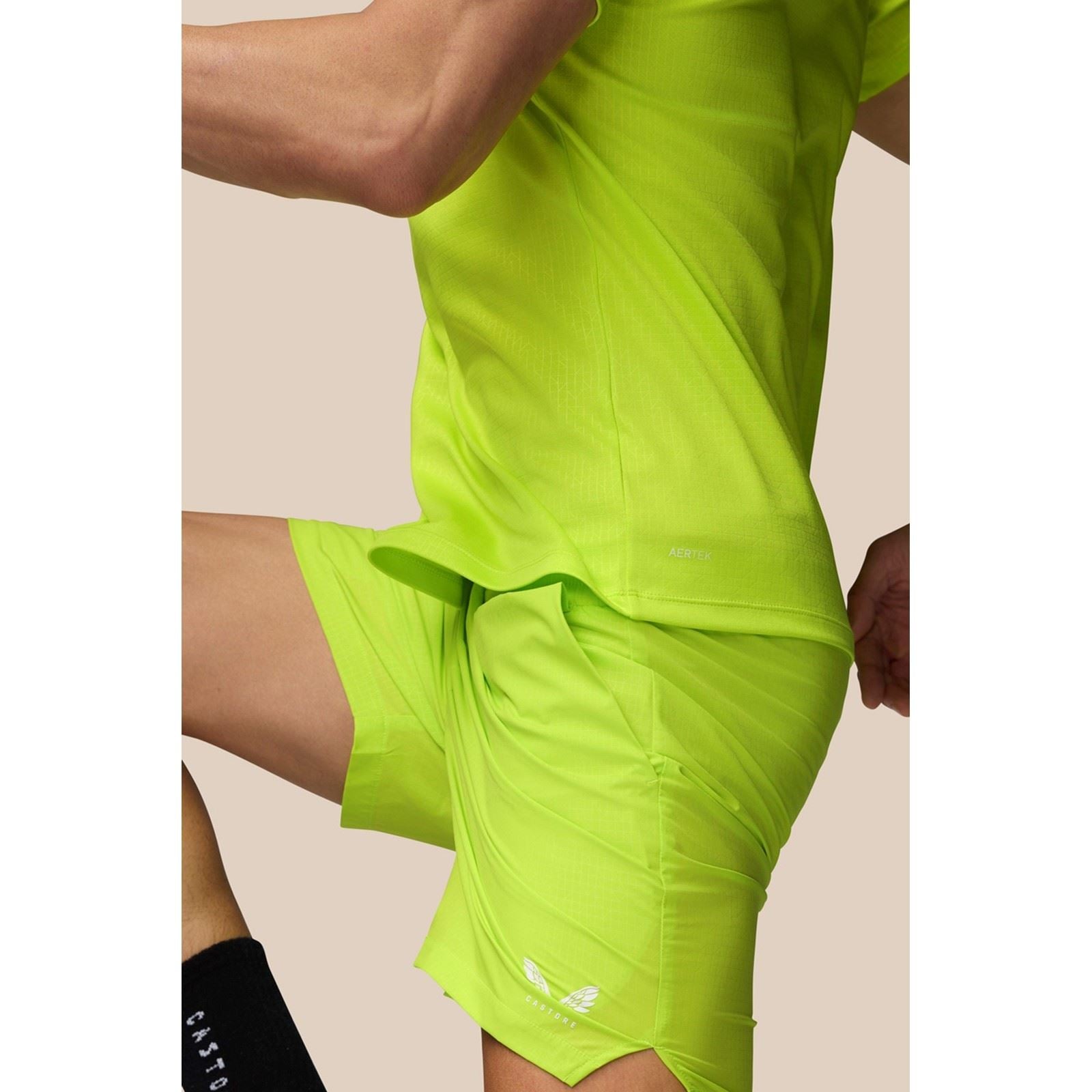 Castore Adapt T-Shirt De Sport Actifs Pour Hommes En Polyester Vert