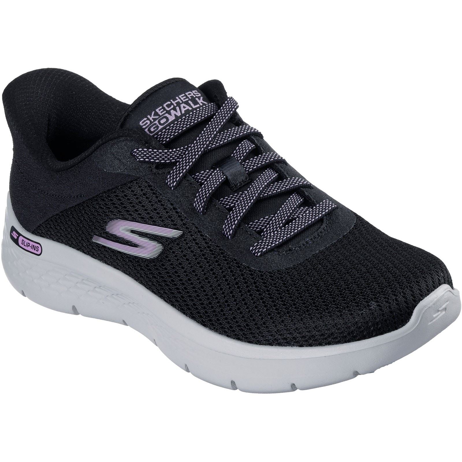 Skechers Go Walk Flex Baskets Noires Pour Femmes En Toile