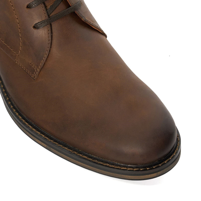Dune Charleys Bottes En Cuir Marron Pour Hommes