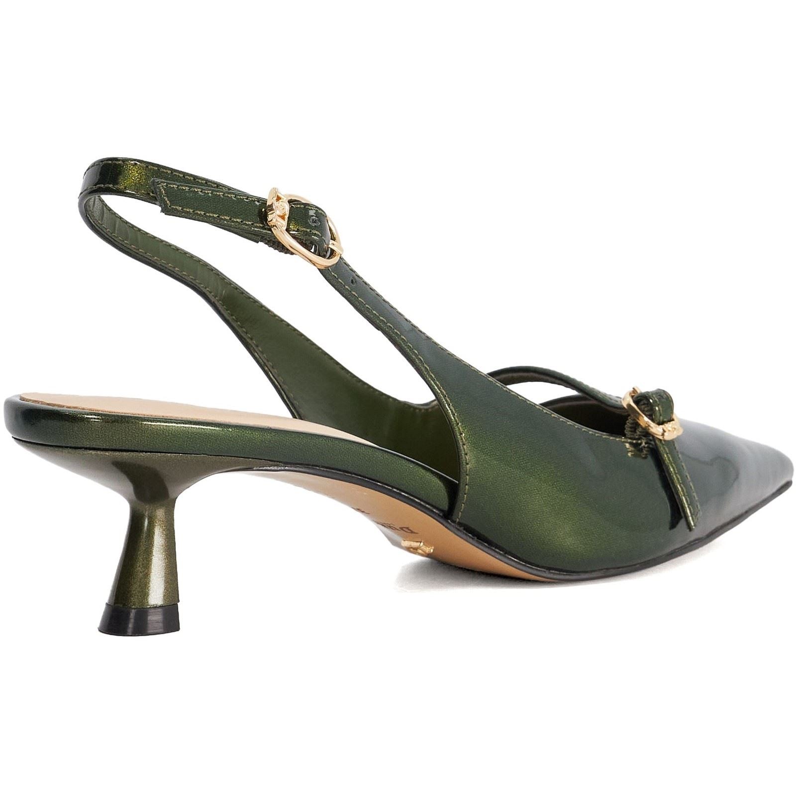 Dune Deserved Chaussures À Talons Pointus Vertes À Bride Arrière Pour Femmes