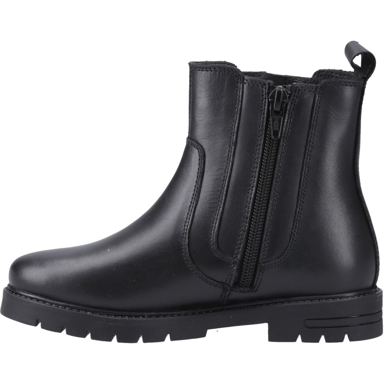 Hush Puppies Liana Chaussures Noires Pour Filles En Cuir