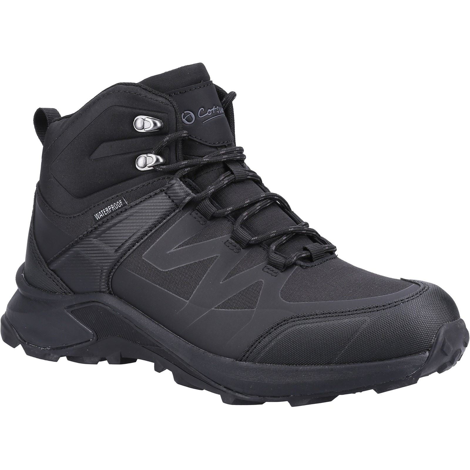 Cotswold Horton Bottes De Randonnée Noires Pour Hommes En Mesh