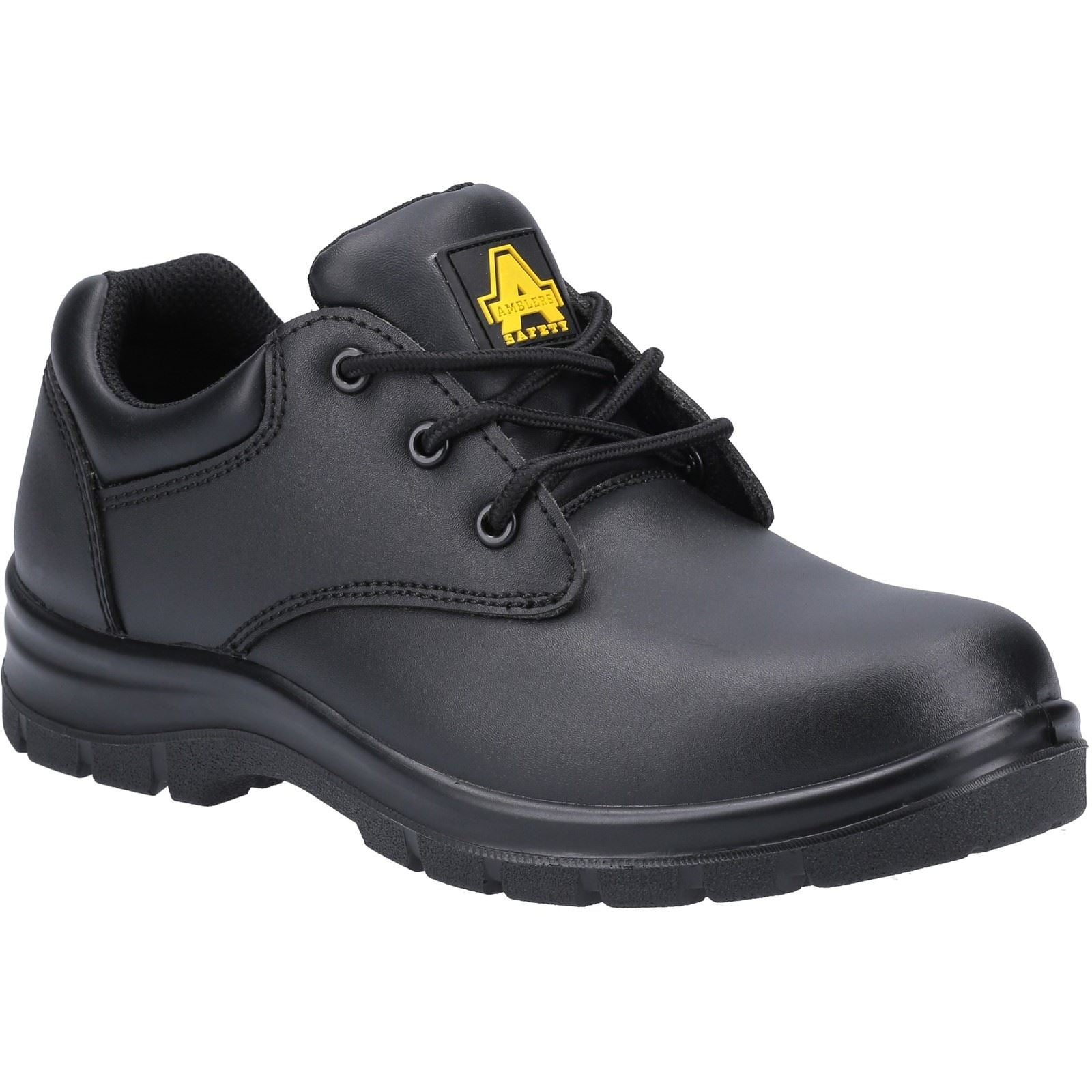 Amblers Safety  Chaussures De Sécurité Noires En Cuir Pour Femmes As715C