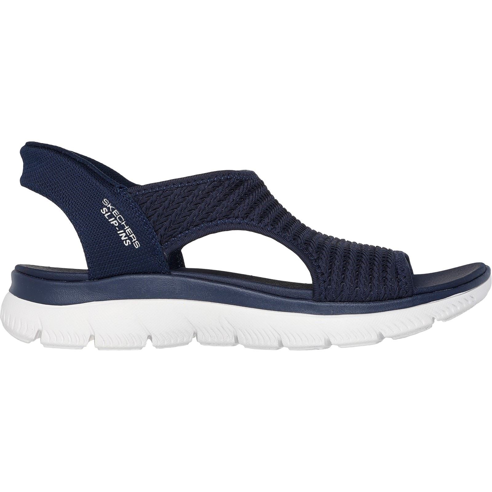 Skechers Summits Sweetly Evolved Sandales Pour Femmes En Toile Bleu Marine