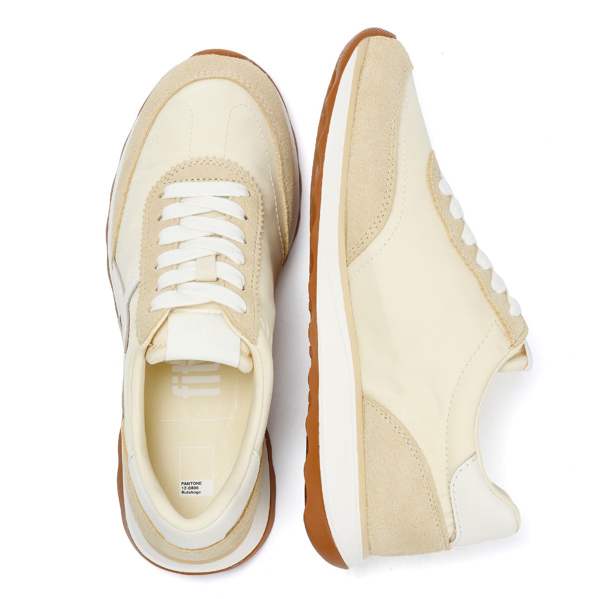 FitFlop X Pantone Retro-Q Baskets Jaunes Pour Femmes En Suède