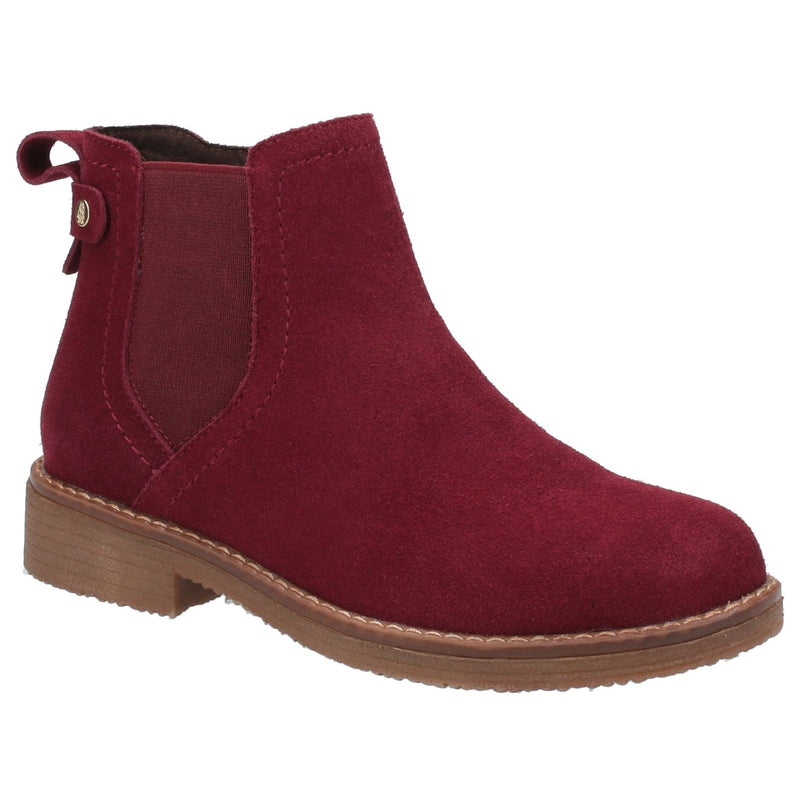 Hush Puppies Maddy Bottes En Daim Bordeaux Pour Femme