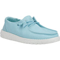 HEYDUDE Wendy Canvas Mocassins Turquoise Pour Femmes En Coton 100%