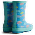 Hunter Kids Rain Cloud Boot Bottes De Pluie En Caoutchouc Bleu Avec Nuages De Pluie