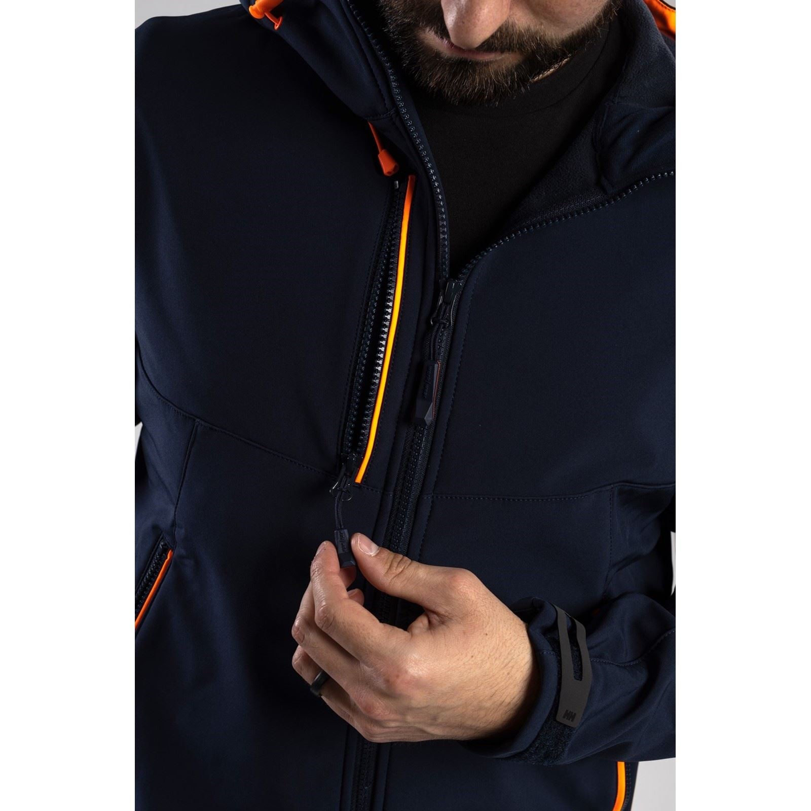 Helly Hansen Workwear Chelsea Evolution Softs SweatShirt À Capuche Bleu Unisexe En Polyester Pour Adultes