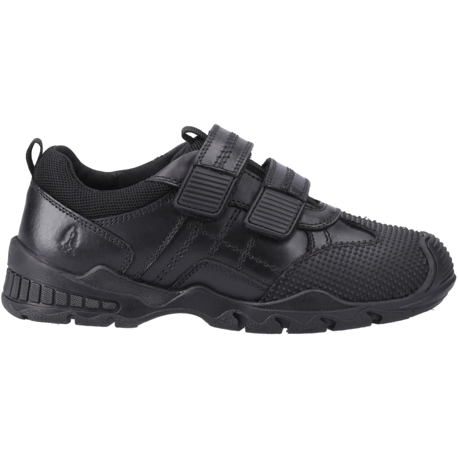 Hush Puppies Tristen Chaussures Noires Pour Garçons En Cuir
