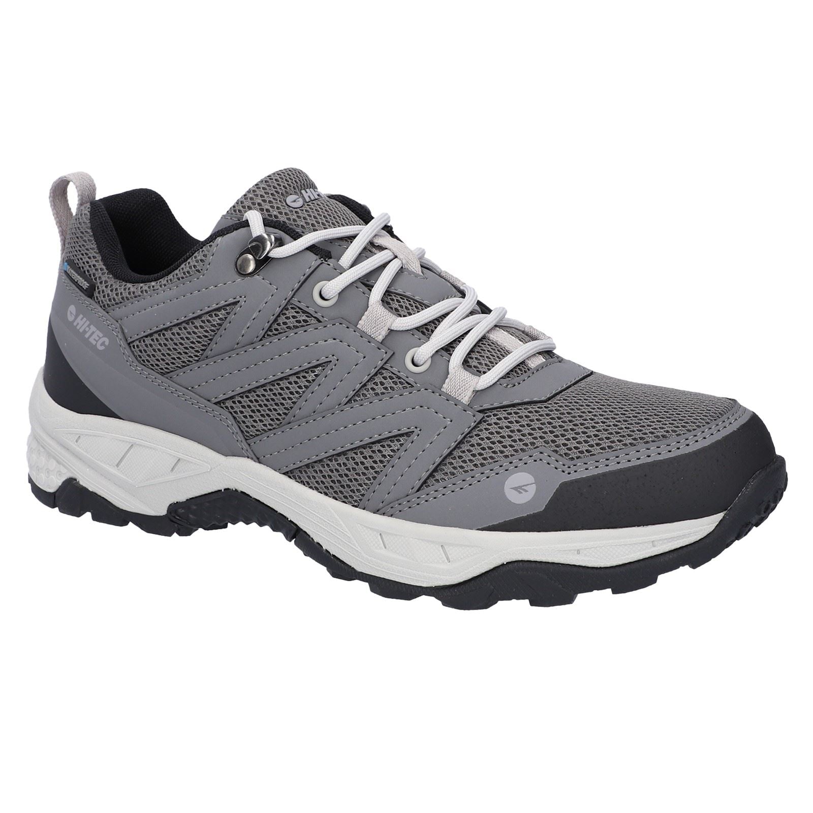 Hi-Tec Saunter WP Chaussures De Randonnée Grises Pour Hommes En Maille De Polyester