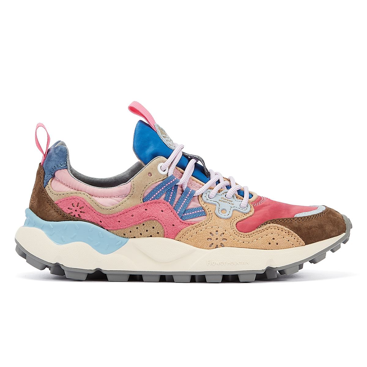 Flower Mountain Yamano 3 Baskets En Daim Rose/Beige Pour Femmes