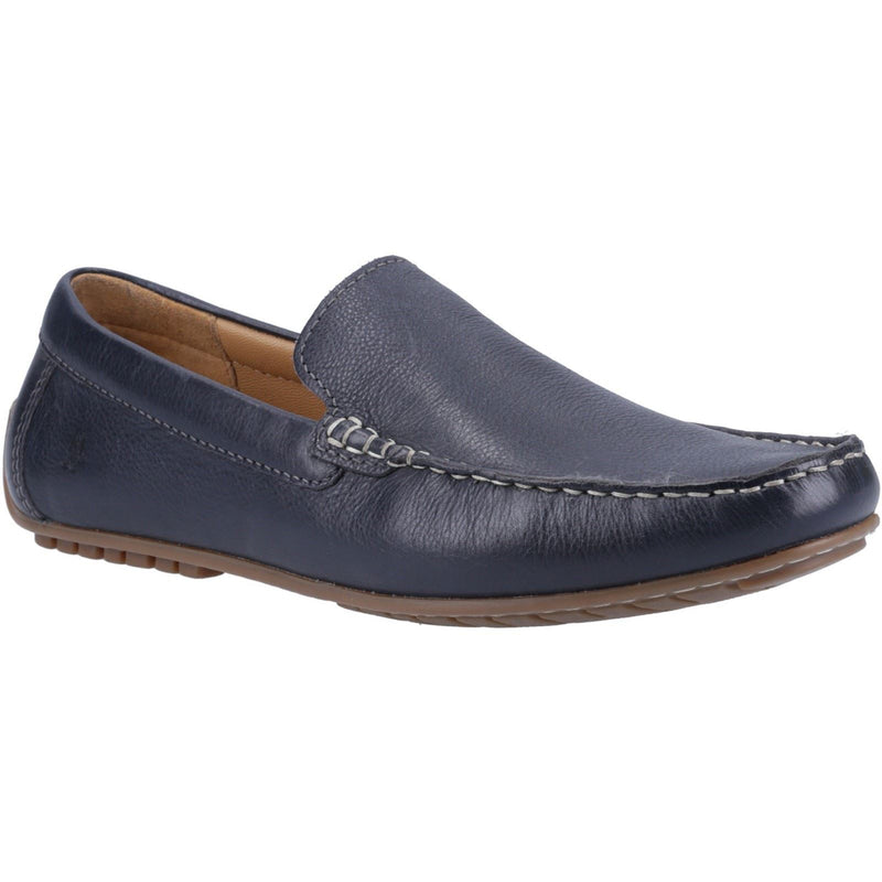 Hush Puppies Ralph Chaussures Bateau En Cuir Pour Hommes, Bleu Marine