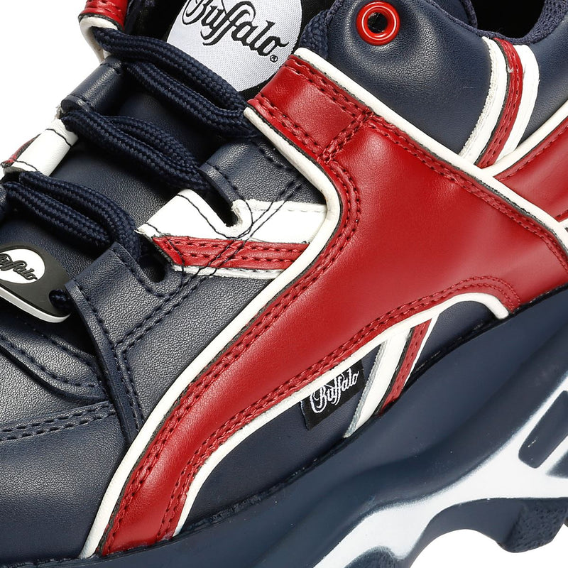 Buffalo 1339-14 Chaussures De Sport En Cuir Bleu Pour Femmes