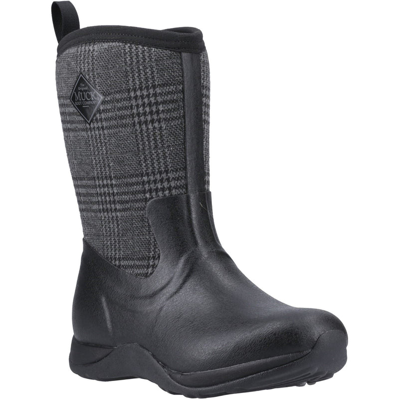 Muck Boots Arctic Weekend Bottes Mi-mollet D'hiver Pour Femmes En Caoutchouc Noir À Carreaux