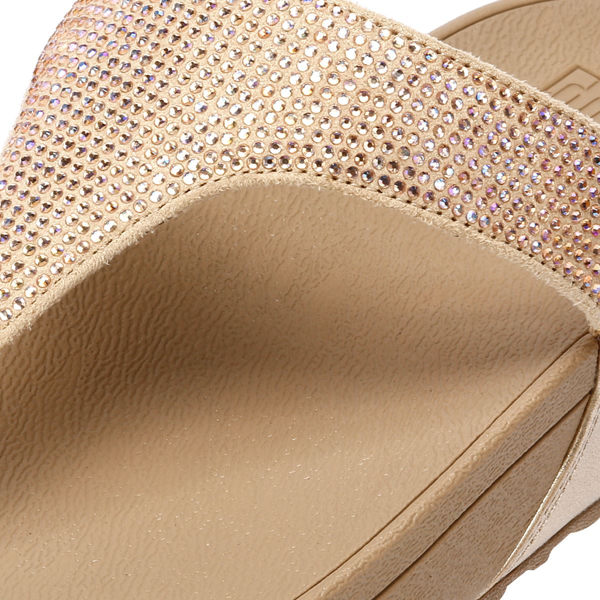 FitFlop Lulu Crystal Sandales Beige Pour Femmes