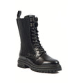Pod Polly Bottes Noires Pour Femmes En Cuir/Textile