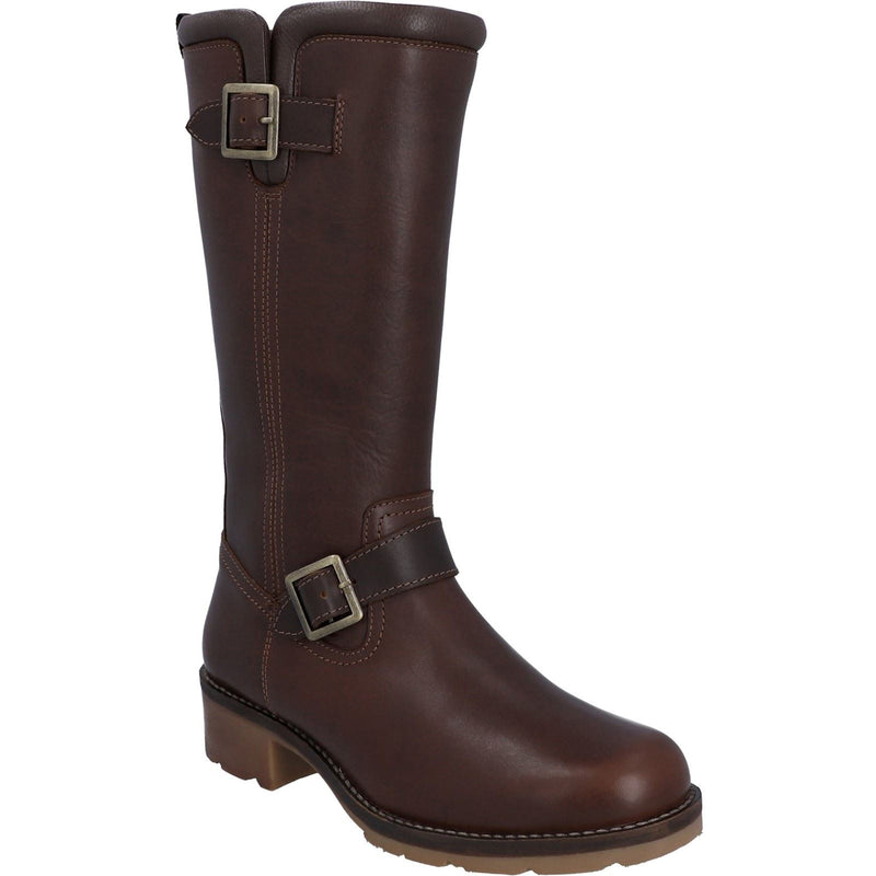 Hunter Iona Bottes Marron En Cuir Pour Femmes