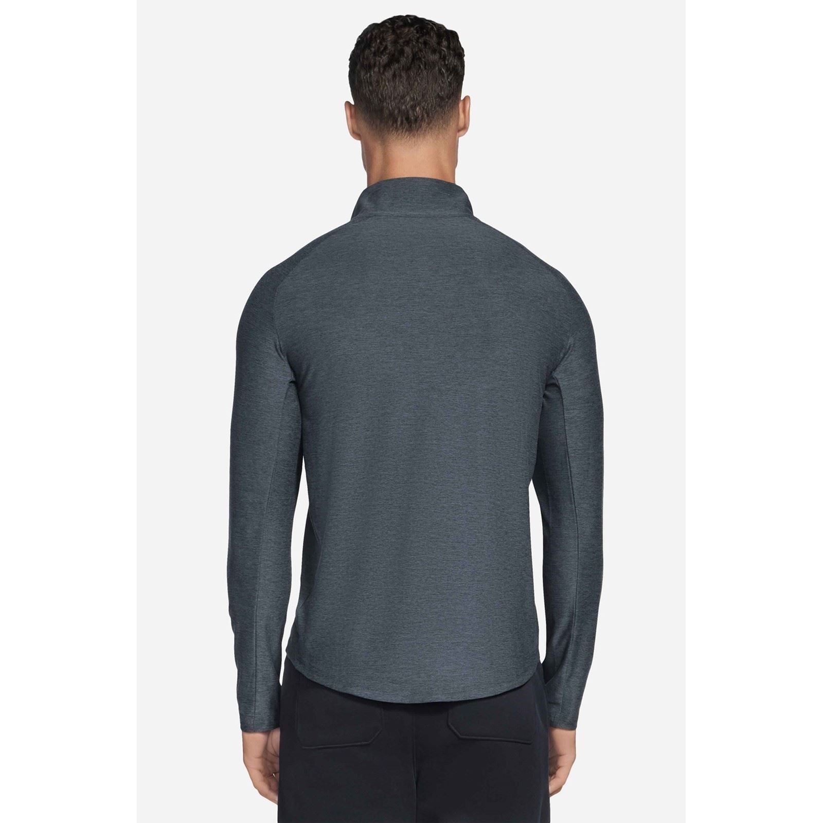 Skechers GO DRI All Day Performance 1/4 Zip T-Shirts De Sport Actifs Pour Hommes En Polyester Noir