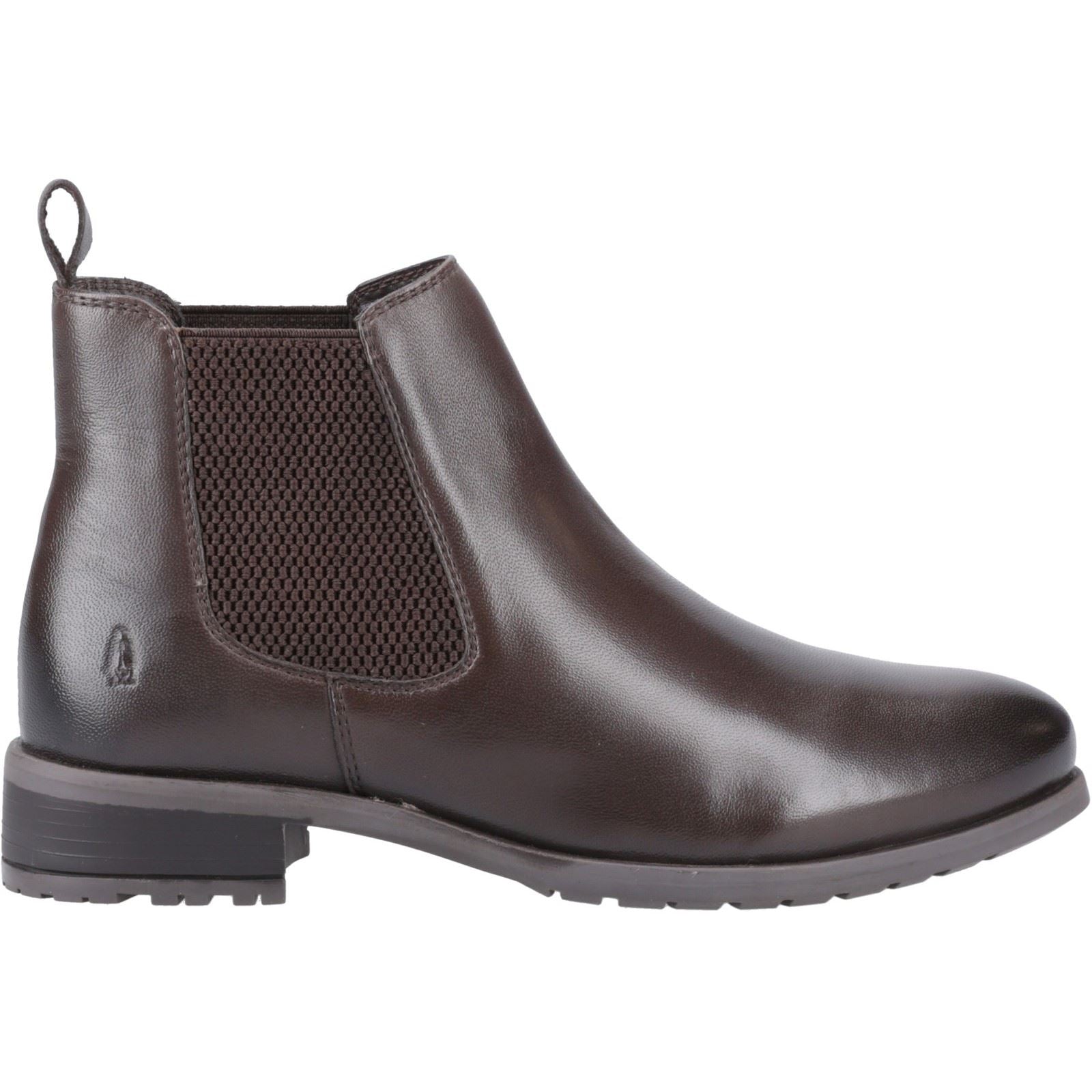 Hush Puppies Sammie Bottes Chelsea Plates Pour Femmes En Cuir Marron
