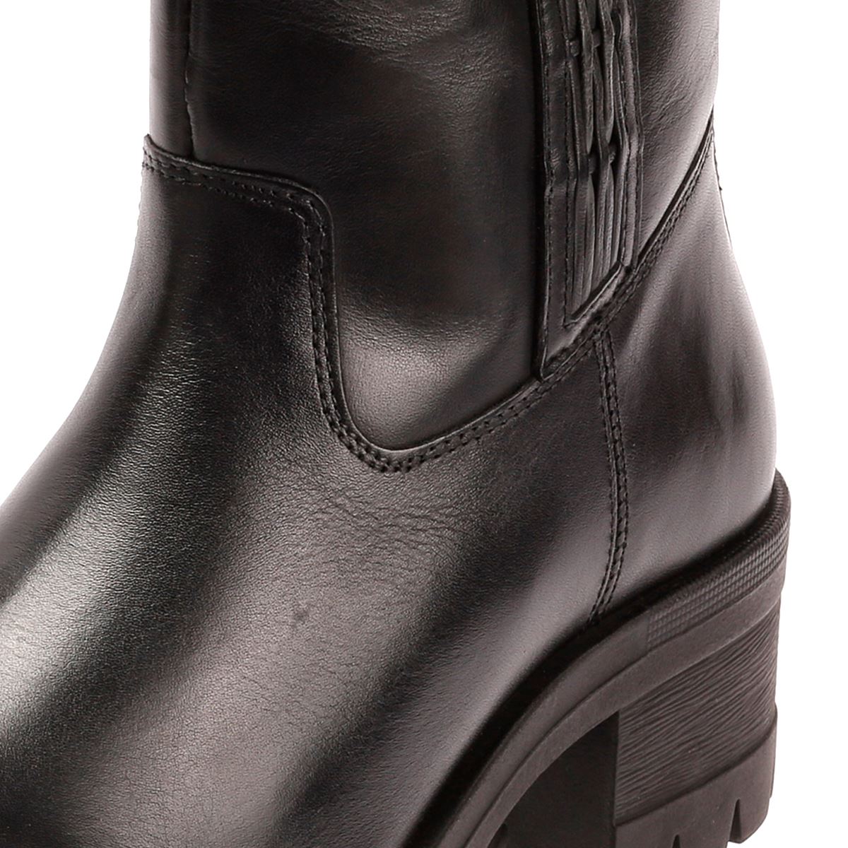 Osprey London The Indiana Bottes Noires En Cuir Pour Femmes