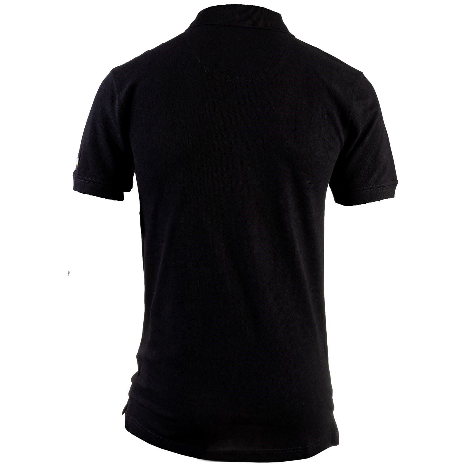 Caterpillar Essentials Polo Noir En Coton Pour Homme