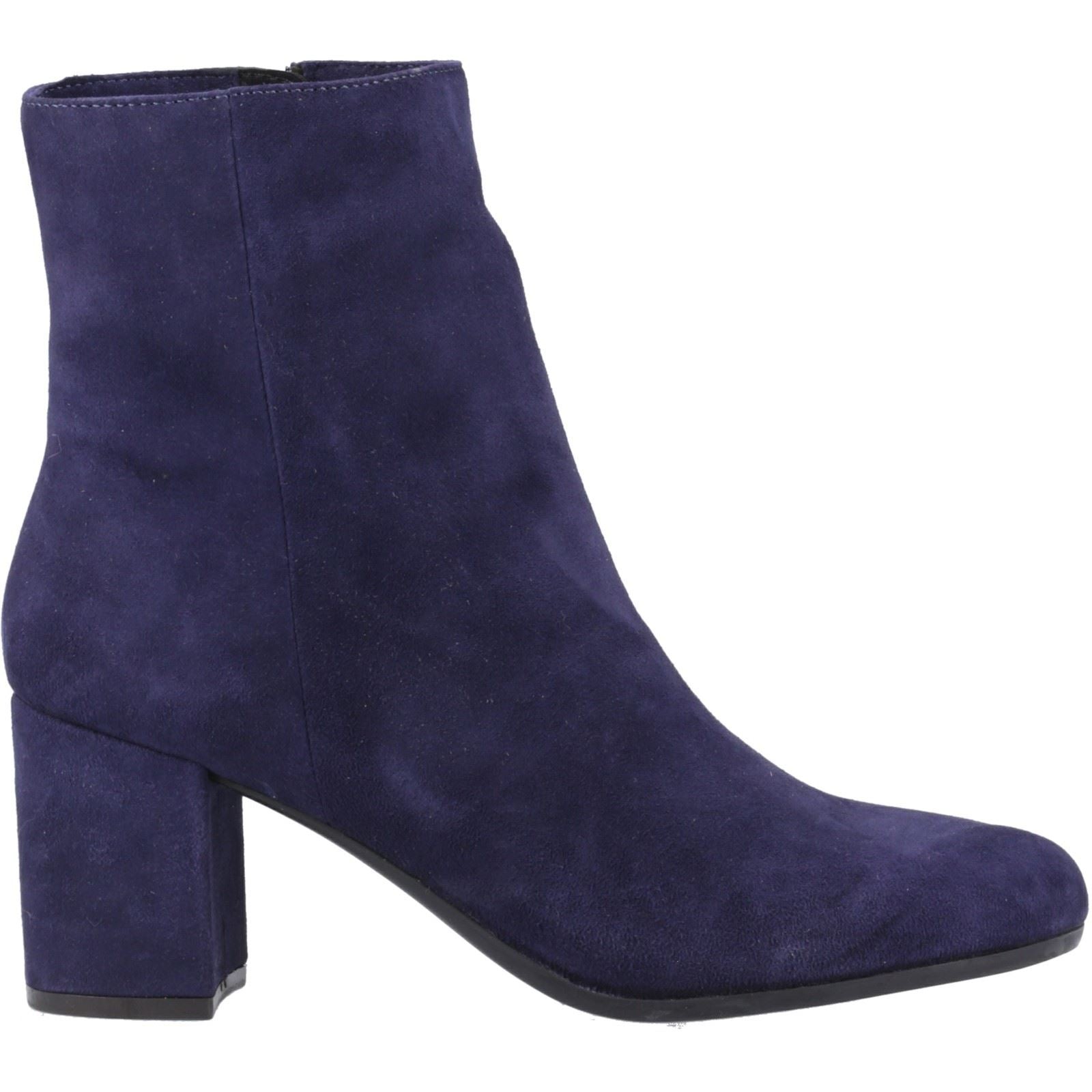 Hush Puppies Octavia Femmes Bottines À Talons En Daim Bleu Marine