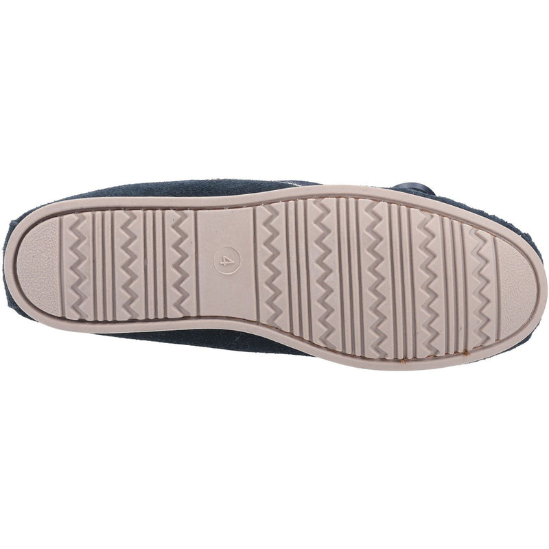 Cotswold Kilkenny Chaussons Pour Femmes En Daim Bleu Marine