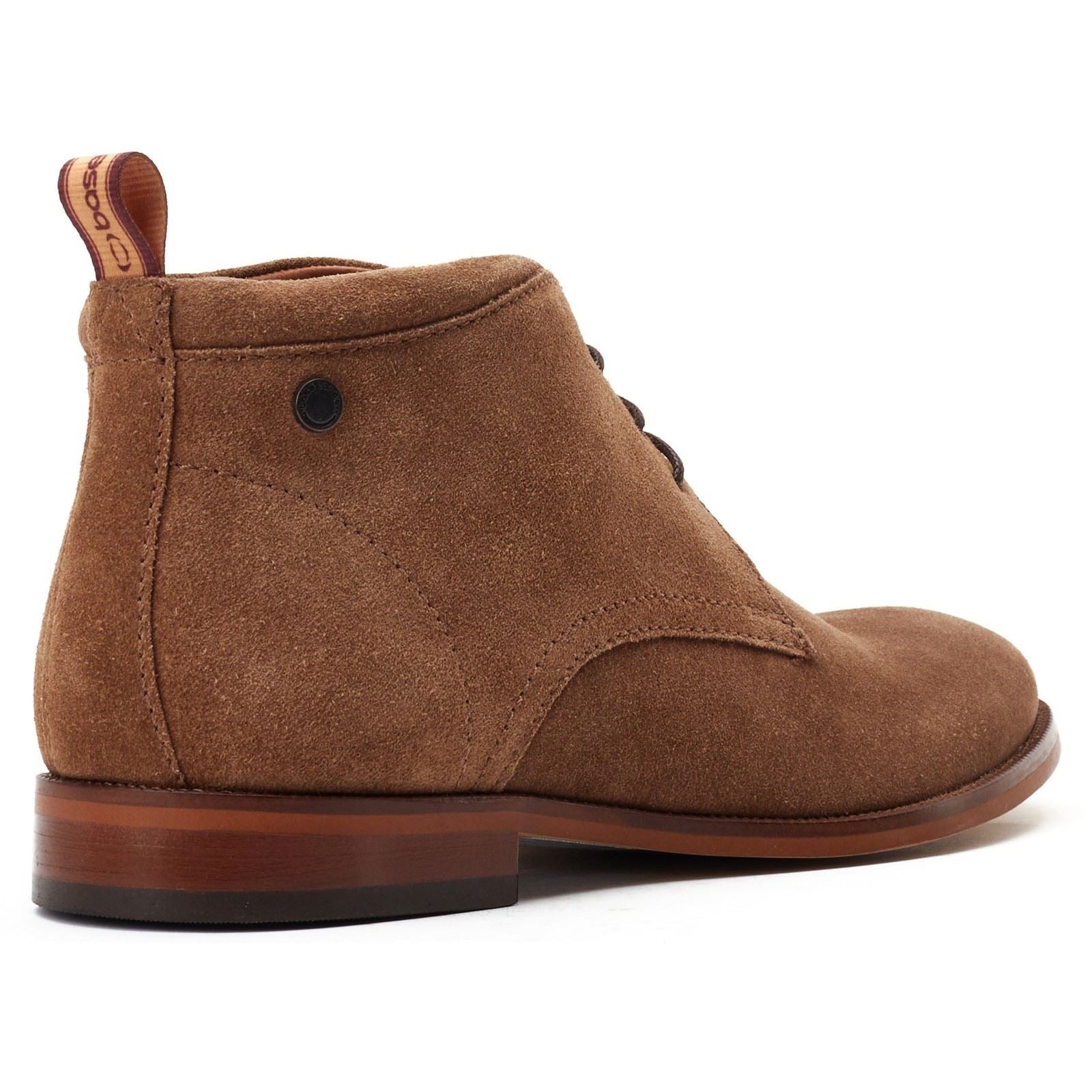 Base London Nolan Bottes En Cuir Pour Hommes Ginger