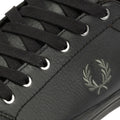 Fred Perry Baseline Baskets En Cuir Noir Pour Hommes