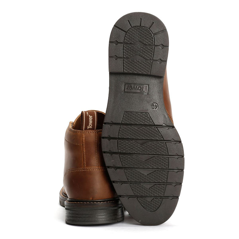 Tower London Armour Chukka Lace Bottes En Cuir Pour Hommes Fauve