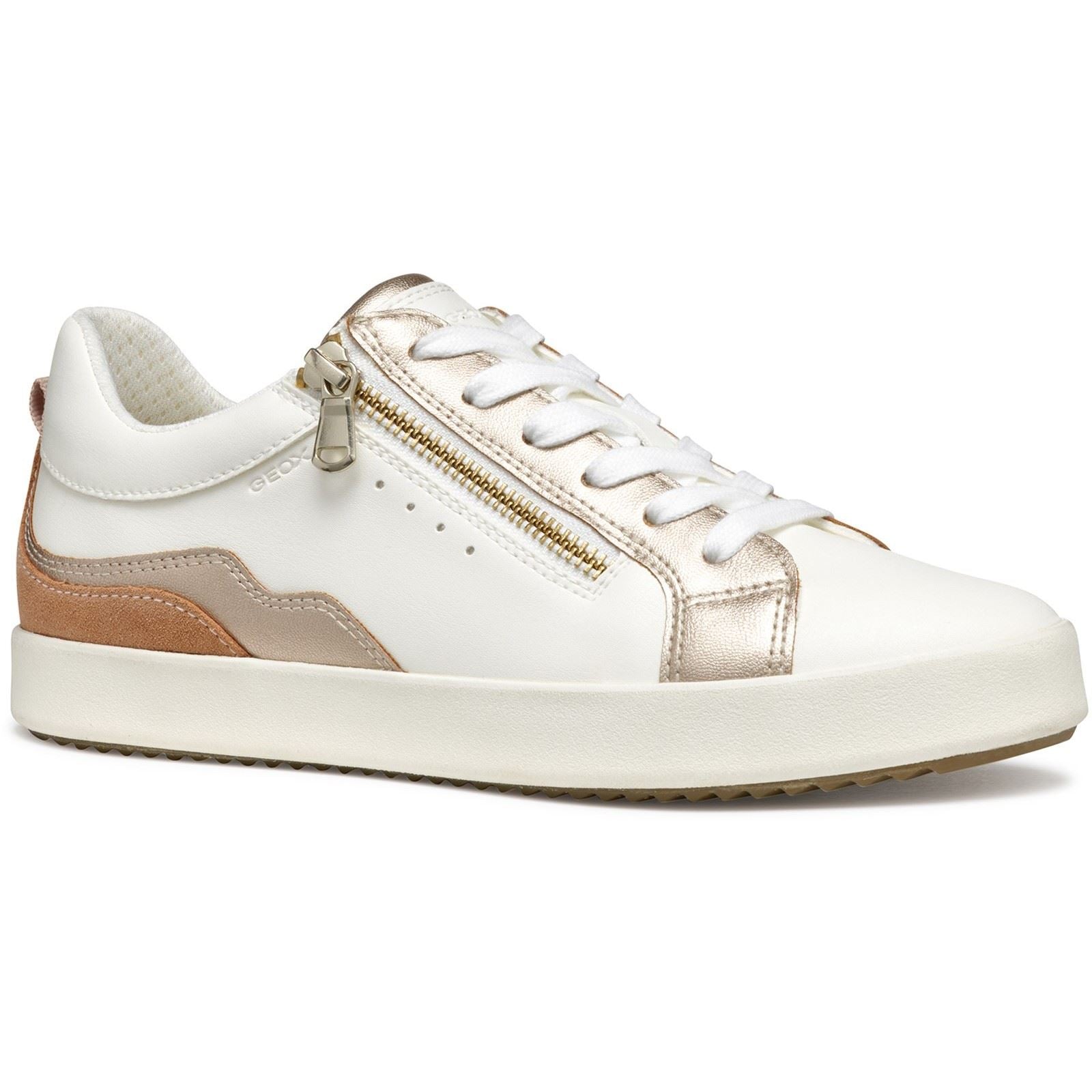 Geox D BLOMIEE Chaussures De Sport Blanches Et Nues Pour Femmes