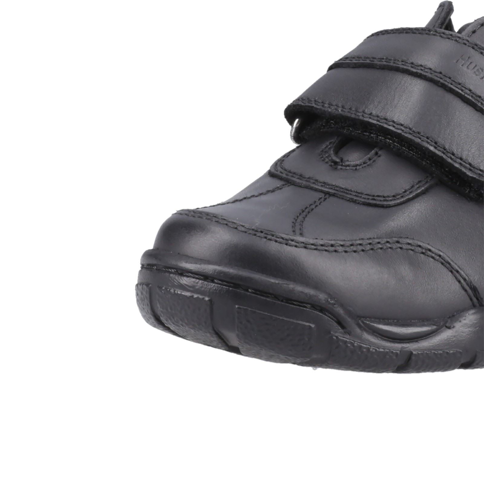 Hush Puppies Arlo Junior Chaussures Noires Pour Garçons En Cuir.