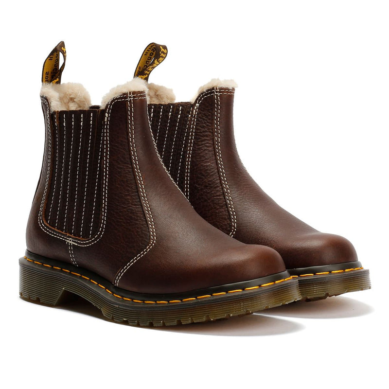 Dr. Martens 2976 Leonore II Chelsea Bottes En Cuir Pour Femmes Marron