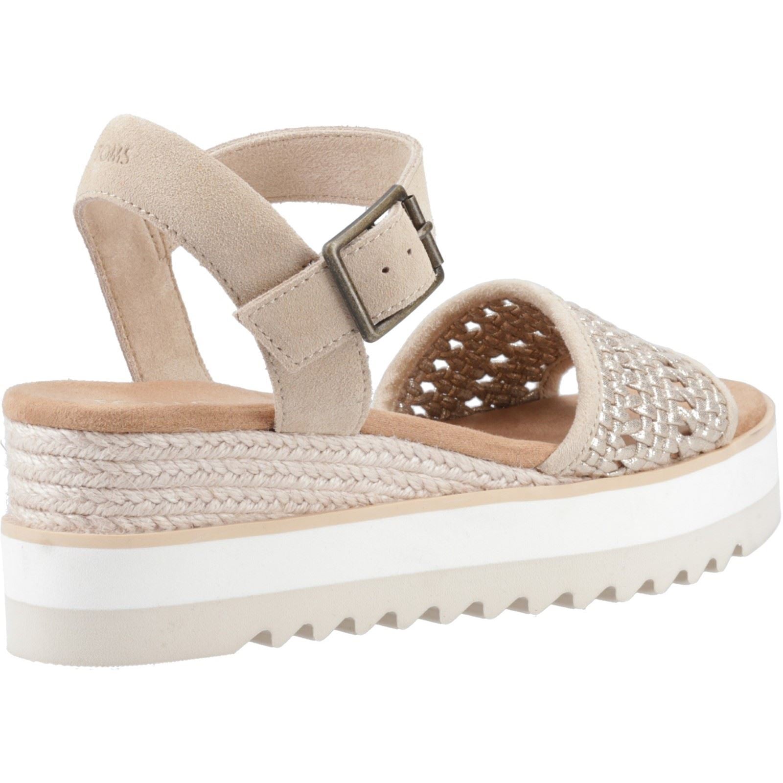 TOMS Diana Sandales Champagne Pour Femmes En Cuir