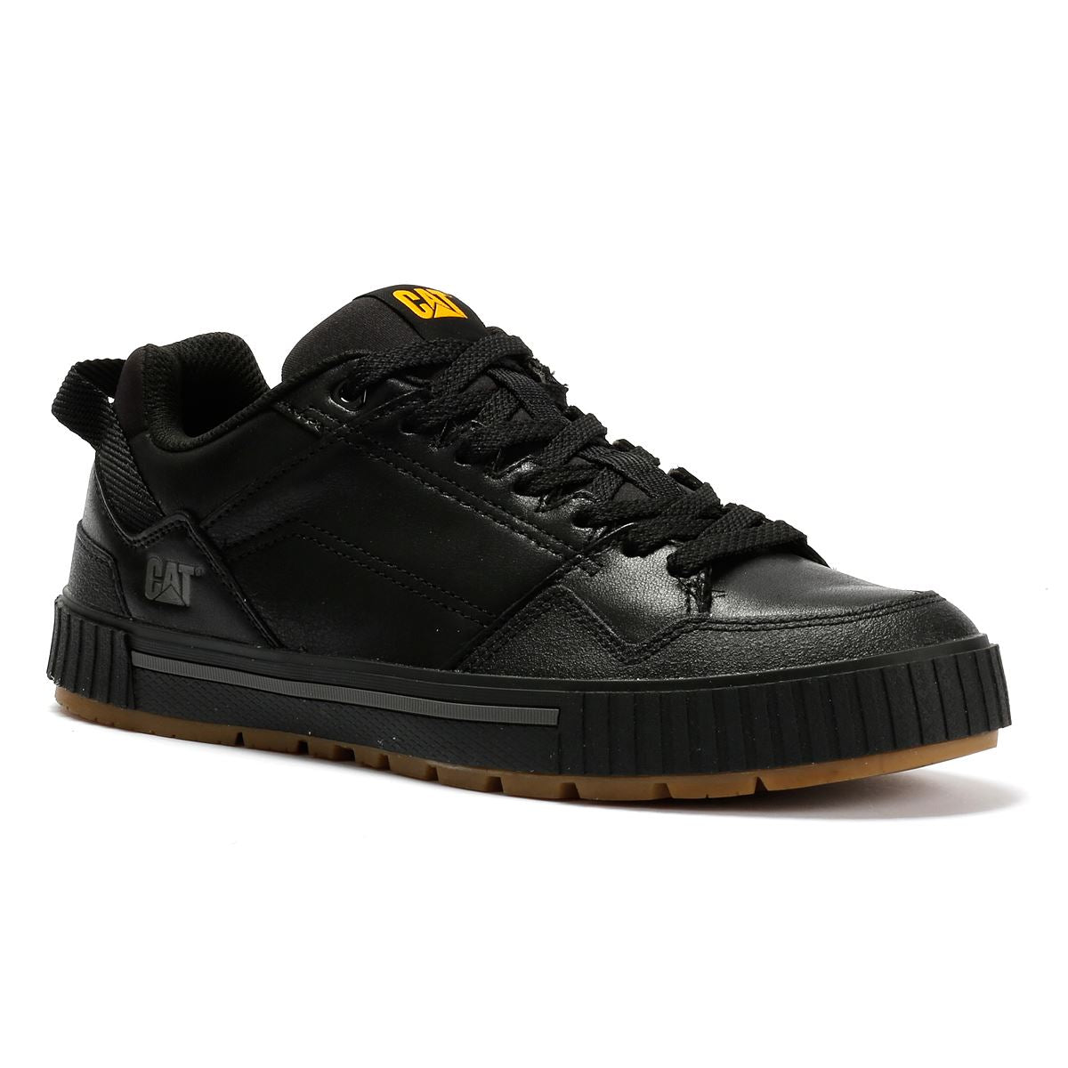 Caterpillar Axiom Chaussures Noires En Cuir Pour Homme À Lacets