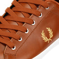 Fred Perry Baseline Baskets En Cuir Pour Homme Marron