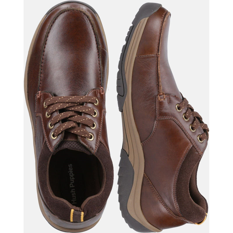 Hush Puppies Derek Chaussures Pour Hommes En Cuir À Lacets Couleur Café