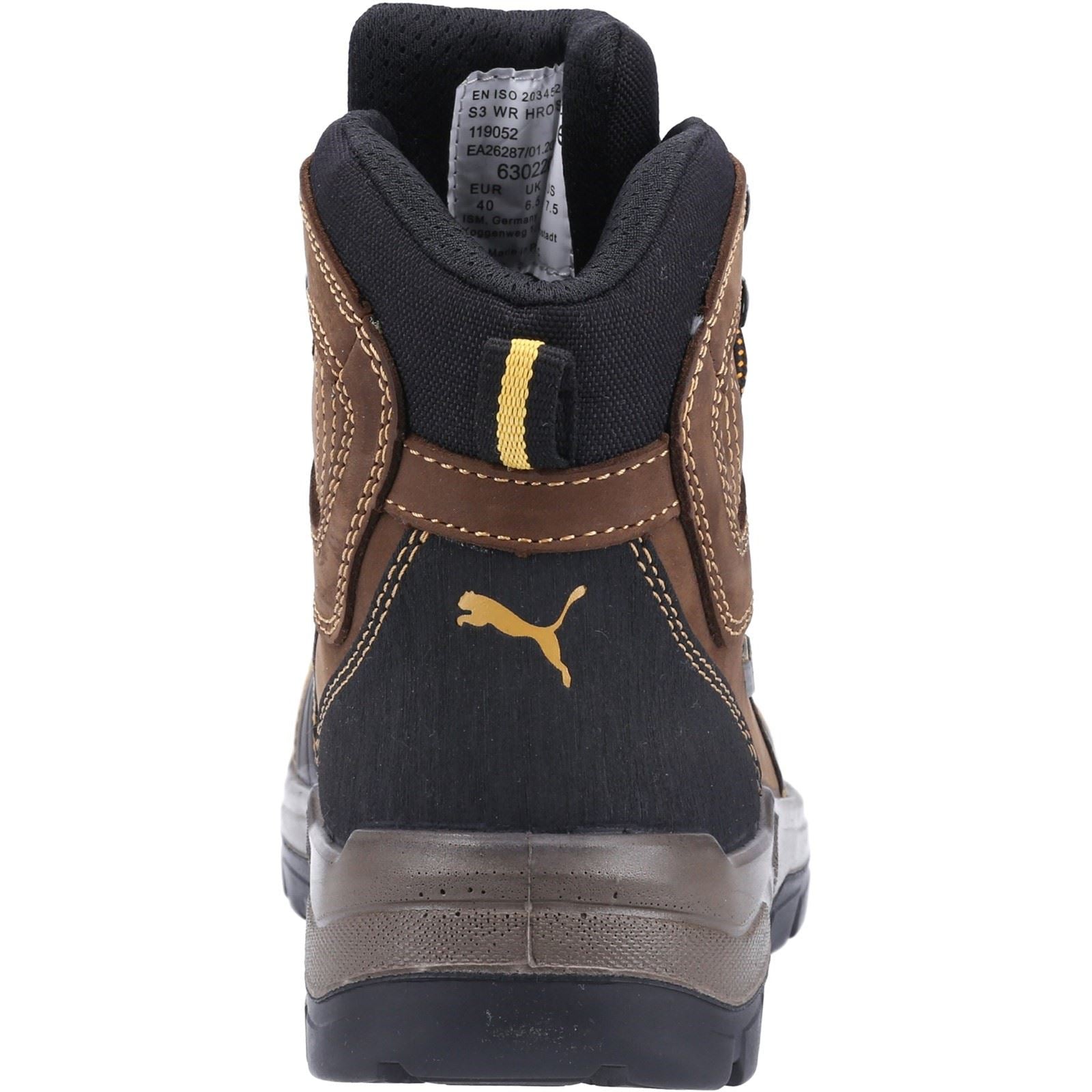 Puma Safety  Bottes De Sécurité En Cuir Marron Sierra Nervada Mid
